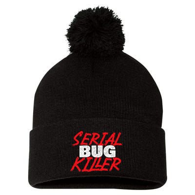 Serial Bug Killer Exterminator Pest Control Technician Pom Pom 12in Knit Beanie