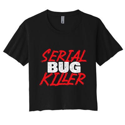 Serial Bug Killer Exterminator Pest Control Technician Crop Top