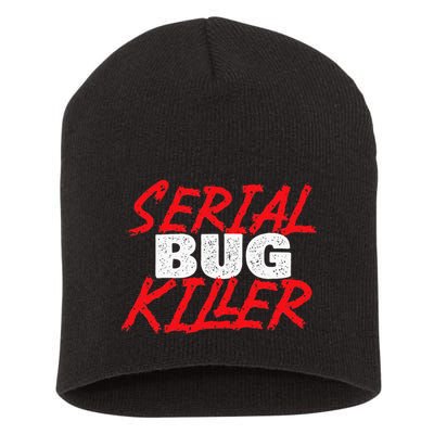 Serial Bug Killer Exterminator Pest Control Technician Short Acrylic Beanie
