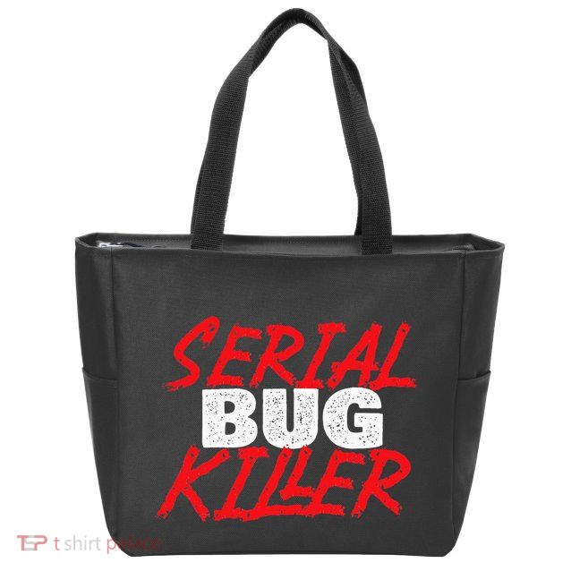 Serial Bug Killer Exterminator Pest Control Technician Zip Tote Bag