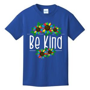 Sunflower Be Kind Autism Awareness Kindness Gift Kids T-Shirt