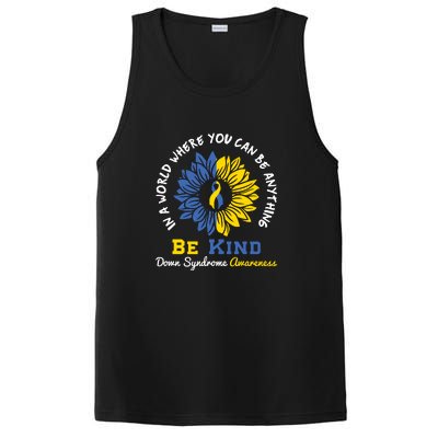 Sunflower Be Kind Down Syndrome Awareness Gift PosiCharge Competitor Tank