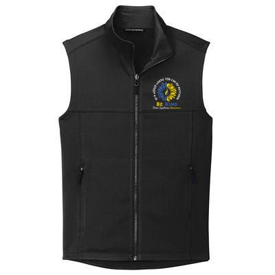 Sunflower Be Kind Down Syndrome Awareness Gift Collective Smooth Fleece Vest