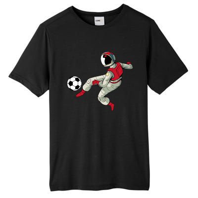 Soccer Ball Kick Astronaut Spaceman Cool Sports Lovers Gift Tall Fusion ChromaSoft Performance T-Shirt