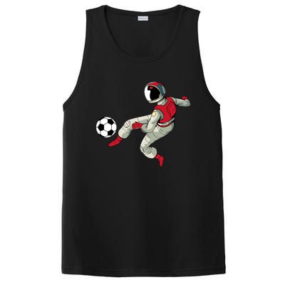 Soccer Ball Kick Astronaut Spaceman Cool Sports Lovers Gift PosiCharge Competitor Tank