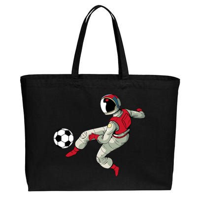 Soccer Ball Kick Astronaut Spaceman Cool Sports Lovers Gift Cotton Canvas Jumbo Tote