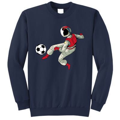 Soccer Ball Kick Astronaut Spaceman Cool Sports Lovers Gift Sweatshirt