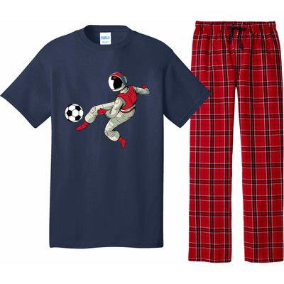 Soccer Ball Kick Astronaut Spaceman Cool Sports Lovers Gift Pajama Set