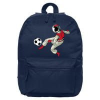 Soccer Ball Kick Astronaut Spaceman Cool Sports Lovers Gift 16 in Basic Backpack