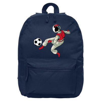 Soccer Ball Kick Astronaut Spaceman Cool Sports Lovers Gift 16 in Basic Backpack