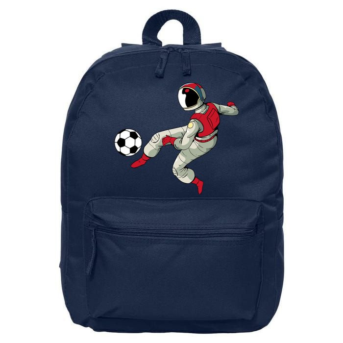 Soccer Ball Kick Astronaut Spaceman Cool Sports Lovers Gift 16 in Basic Backpack