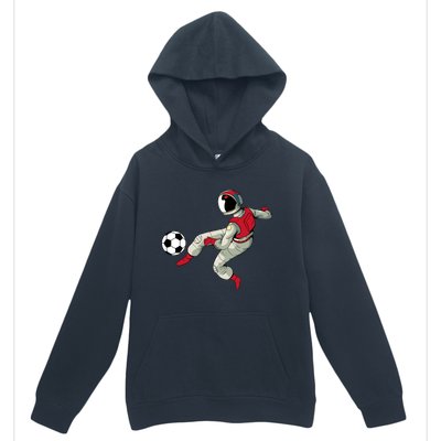 Soccer Ball Kick Astronaut Spaceman Cool Sports Lovers Gift Urban Pullover Hoodie