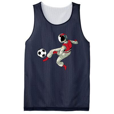 Soccer Ball Kick Astronaut Spaceman Cool Sports Lovers Gift Mesh Reversible Basketball Jersey Tank