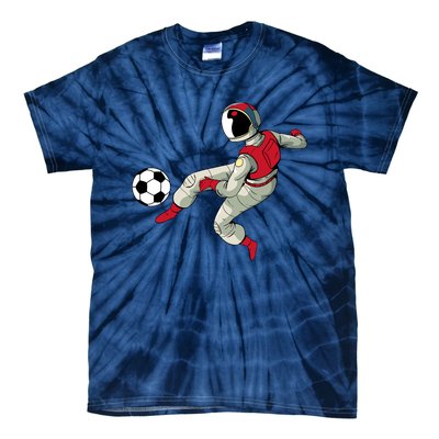 Soccer Ball Kick Astronaut Spaceman Cool Sports Lovers Gift Tie-Dye T-Shirt