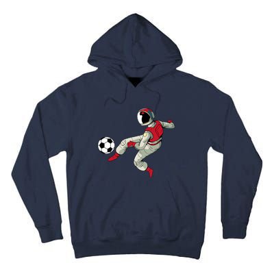 Soccer Ball Kick Astronaut Spaceman Cool Sports Lovers Gift Tall Hoodie