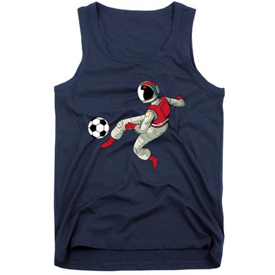 Soccer Ball Kick Astronaut Spaceman Cool Sports Lovers Gift Tank Top