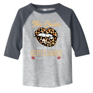 September Birthday Leopard Its My Birthday September Queen Toddler Fine Jersey T-Shirt