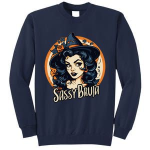 Sassy Bruja Latina Mexican Halloween Witch Tall Sweatshirt