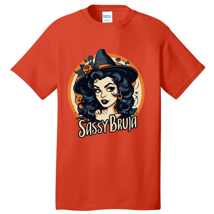 Sassy Bruja Latina Mexican Halloween Witch Tall T-Shirt