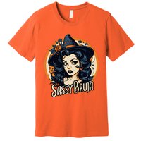 Sassy Bruja Latina Mexican Halloween Witch Premium T-Shirt