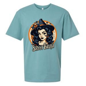 Sassy Bruja Latina Mexican Halloween Witch Sueded Cloud Jersey T-Shirt