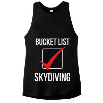 Skydiving Bucket List Check Skydiver Parachute Plane Jump Ladies PosiCharge Tri-Blend Wicking Tank