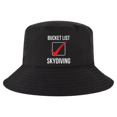 Skydiving Bucket List Check Skydiver Parachute Plane Jump Cool Comfort Performance Bucket Hat