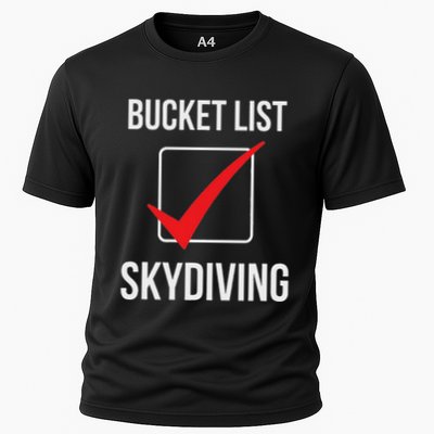 Skydiving Bucket List Check Skydiver Parachute Plane Jump Performance Shirt