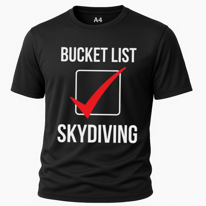 Skydiving Bucket List Check Skydiver Parachute Plane Jump Performance Shirt
