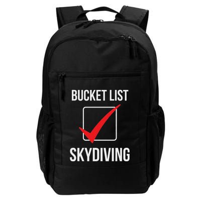Skydiving Bucket List Check Skydiver Parachute Plane Jump Daily Commute Backpack