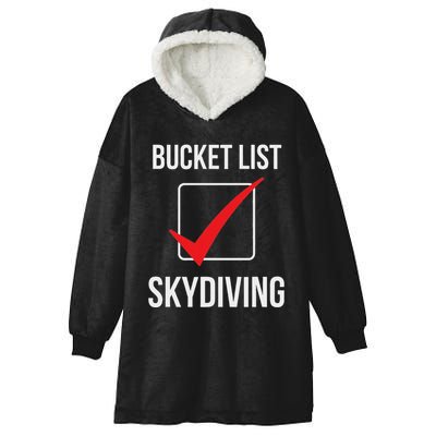 Skydiving Bucket List Check Skydiver Parachute Plane Jump Hooded Wearable Blanket
