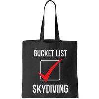 Skydiving Bucket List Check Skydiver Parachute Plane Jump Bag