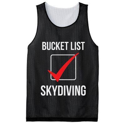 Skydiving Bucket List Check Skydiver Parachute Plane Jump Mesh Reversible Basketball Jersey Tank