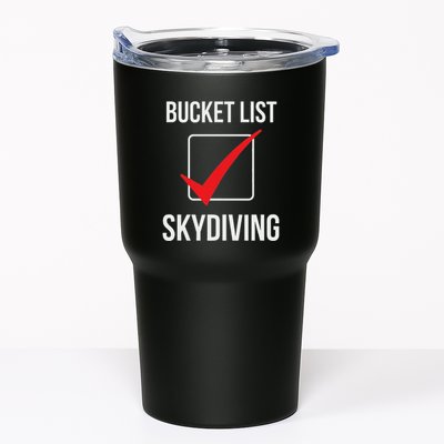 Skydiving Bucket List Check Skydiver Parachute Plane Jump Tumbler
