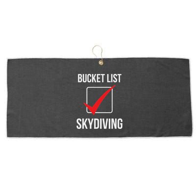 Skydiving Bucket List Check Skydiver Parachute Plane Jump Large Microfiber Waffle Golf Towel