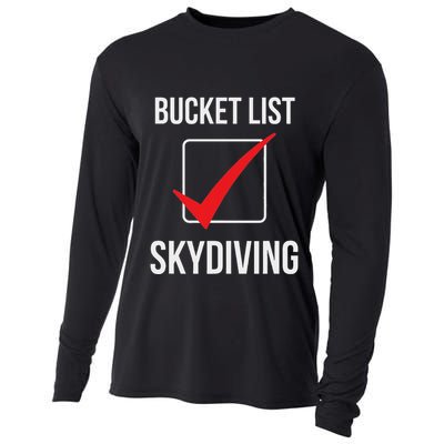 Skydiving Bucket List Check Skydiver Parachute Plane Jump Cooling Performance Long Sleeve Crew