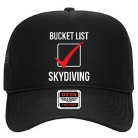 Skydiving Bucket List Check Skydiver Parachute Plane Jump Trucker Hat