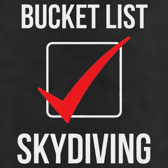 Skydiving Bucket List Check Skydiver Parachute Plane Jump Trucker Hat