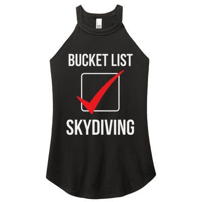 Skydiving Bucket List Check Skydiver Parachute Plane Jump Women's Perfect Tri Rocker Tank
