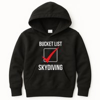 Skydiving Bucket List Check Skydiver Parachute Plane Jump Kids Hoodie