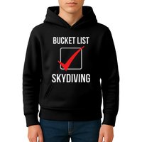 Skydiving Bucket List Check Skydiver Parachute Plane Jump Kids Hoodie