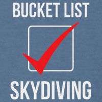 Skydiving Bucket List Check Skydiver Parachute Plane Jump Garment-Dyed Sweatshirt