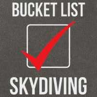 Skydiving Bucket List Check Skydiver Parachute Plane Jump Cotton Canvas Backpack