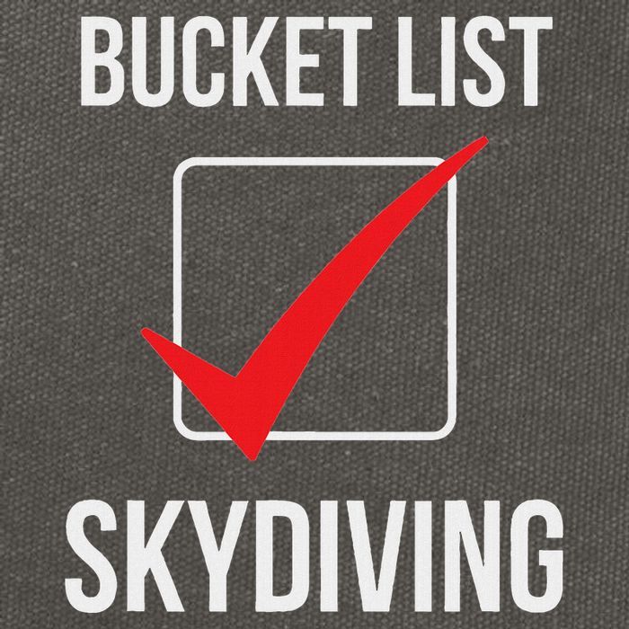 Skydiving Bucket List Check Skydiver Parachute Plane Jump Cotton Canvas Backpack