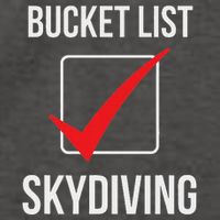 Skydiving Bucket List Check Skydiver Parachute Plane Jump Vector Backpack