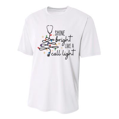 Shine Bright Like A Call Light Christmas Funny Nurse Performance Sprint T-Shirt