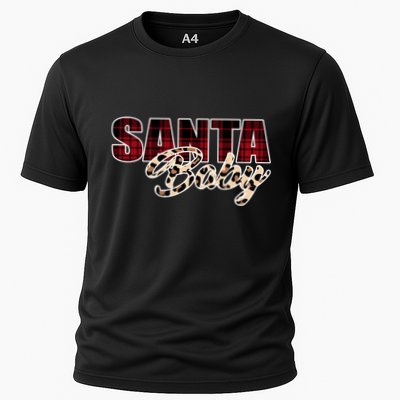 Santa Baby Leopard Christmas Pattern Logo Performance Shirt