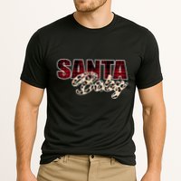 Santa Baby Leopard Christmas Pattern Logo Cooling Performance Crew T-Shirt