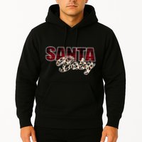 Santa Baby Leopard Christmas Pattern Logo Hoodie
