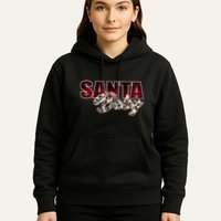 Santa Baby Leopard Christmas Pattern Logo Hoodie